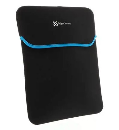 Klipxtreme - Laptop sleeve - 14.1 in - Black blue - neoprene reversable